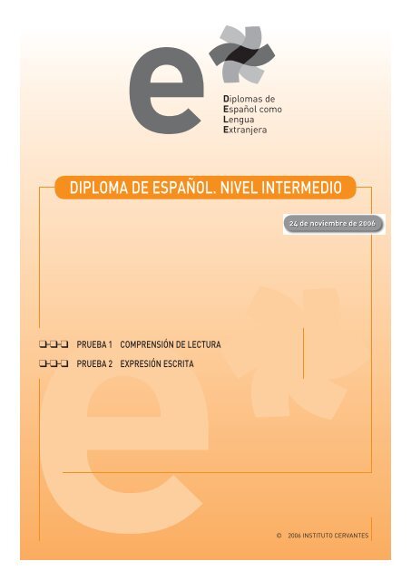 Ejemplo B2. Pruebas 1 y 2. Interpretación y producción de textos ...