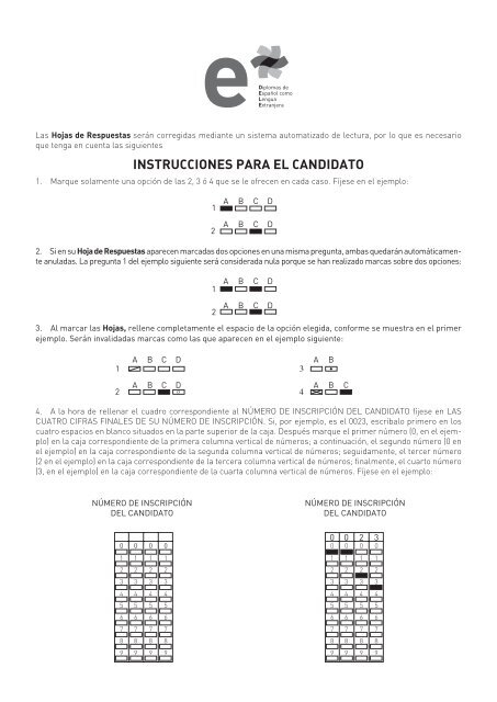 Ejemplo B2. Pruebas 1 y 2. Interpretación y producción de textos ...