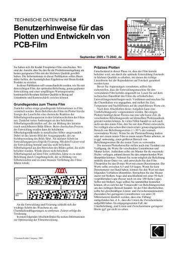 Benutzerhinweise für das Plotten und Entwickeln von PCB ... - Kodak