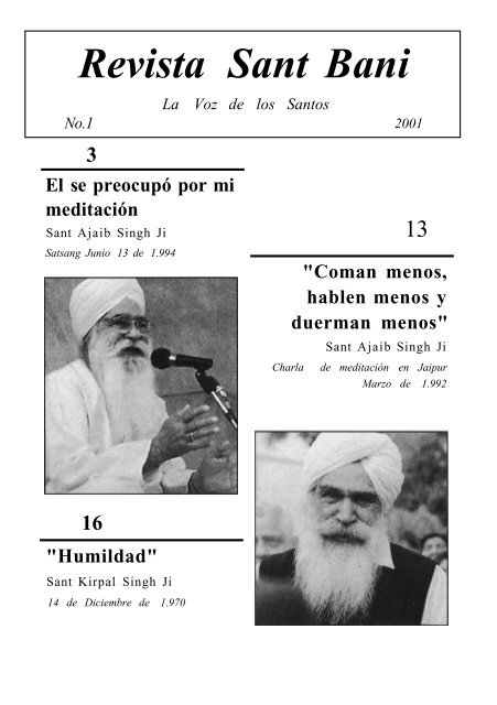 Humildad - Sant Bani Ashram