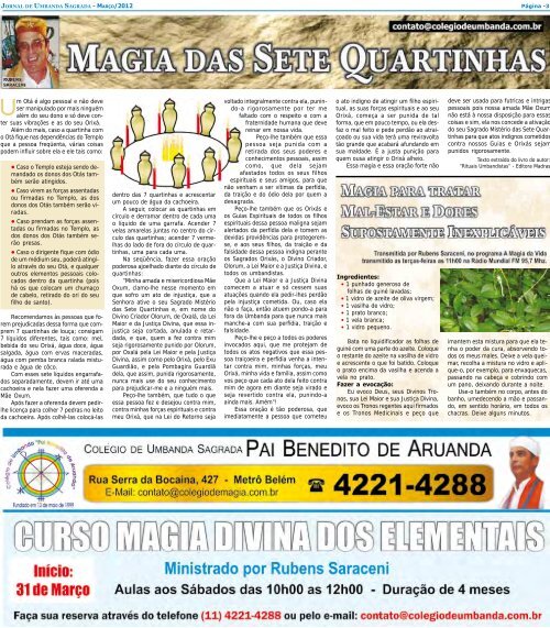 Ano 12 Ed 142 Mar 2012.pdf - Colégio de Umbanda Sagrada Pena ...