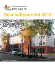 Geschäftsbericht - Wohnungsgenossenschaft Köln-Süd eG