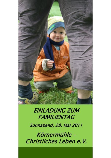 EINLADUNG ZUM EINLADUNG ZUM FAMILIENTAG FAMILIENTAG ...