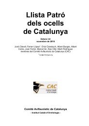 llista patró dels ocells de catalunya 3.0 - Institut Català d'Ornitologia