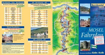 Bernkastel - Moselrundfahrten mit der Personenschifffahrt Gebr. Kolb