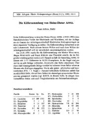 Die Käfersammlung von Heinz-Dieter APFEL - Koleopterologie.de