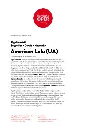 American Lulu (UA) - Komische Oper Berlin