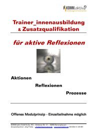 Trainerausbildung für aktive Reflexionen - KOMM.aktiv