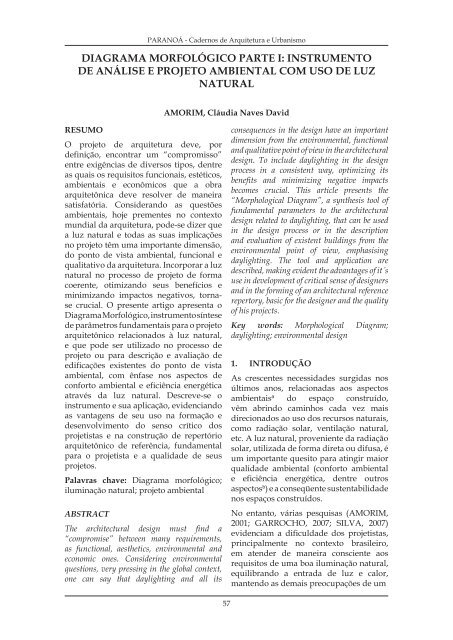 DIAGRAMA MORFOLÓGICO PARTE I: INSTRUMENTO DE ... - FAU