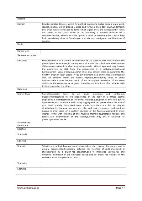 Denotations & Old terminologies used in Homopathy - Similima