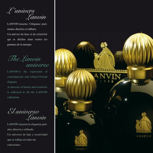 L 'univers Lanvin The Lanvin universe - ADA Cosmetics International