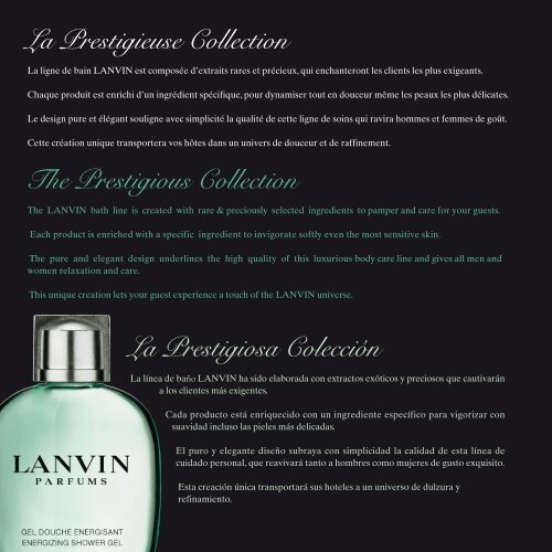L 'univers Lanvin The Lanvin universe - ADA Cosmetics International