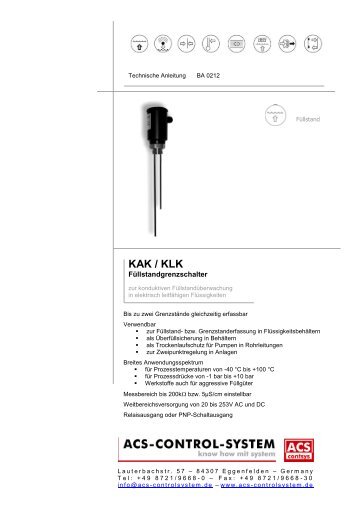 KAK / KLK - acs-controlsystem.de