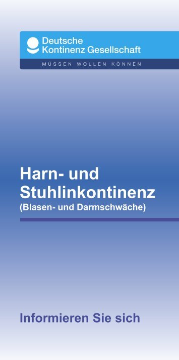 Harn- und Stuhlinkontinenz - Deutsche Kontinenz Gesellschaft