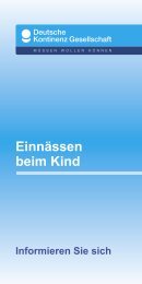 Einnässen beim Kind - Deutsche Kontinenz Gesellschaft