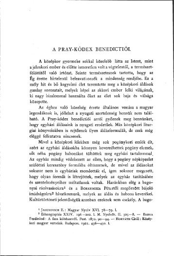 A Pray-kódex benedictioi - EPA