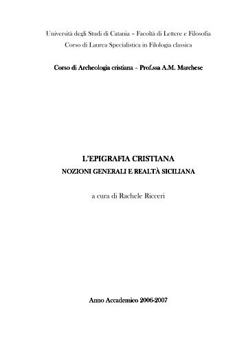 Epigrafia cristiana