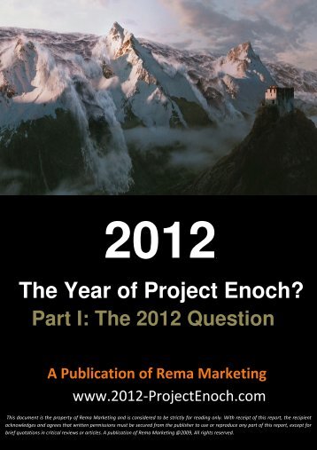 2012 - The Year of Project Enoch? - yhwh-glory-end-time-ministry.com