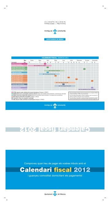 aj calendari contribuent 2012 - Ajuntament del Masnou