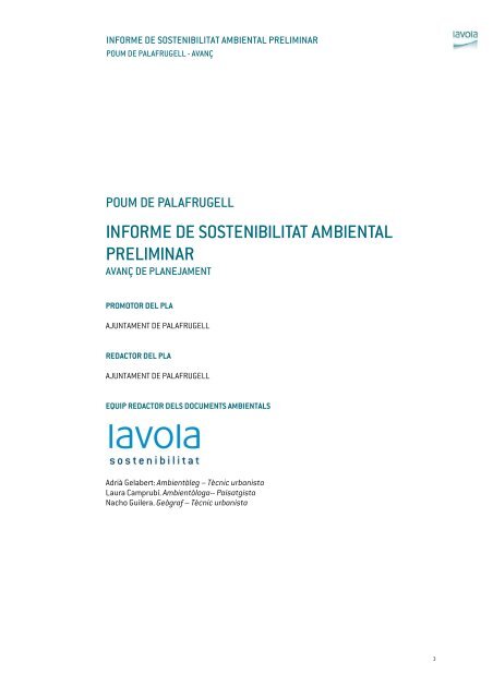 Informe de sostenibilitat - Ajuntament de Palafrugell