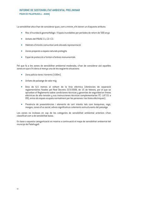 Informe de sostenibilitat - Ajuntament de Palafrugell