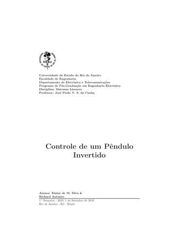 Controle de um Pendulo Invertido - LEE