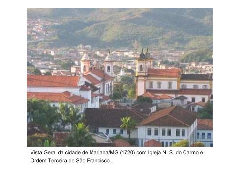 Vista Geral da cidade de Mariana/MG (1720) com Igreja ... - Unesp