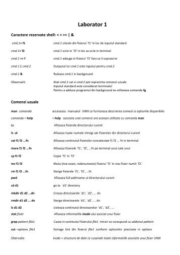 Laborator 1 - Profs.info.uaic.ro