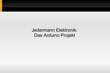 Jedermann Elektronik: Das Arduino Projekt - TecO