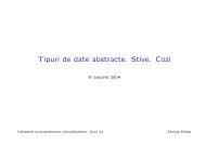 Tipuri de date abstracte. Stive. Cozi