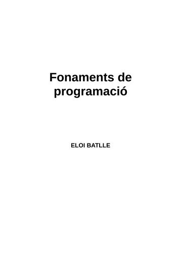 Fonaments de programació - DTIC