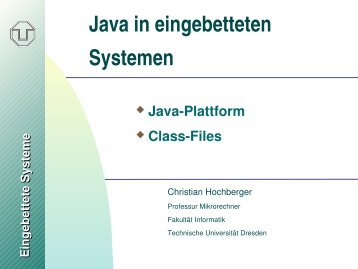 Folien zur Java Plattform - Professur für Mikrorechner - Technische ...