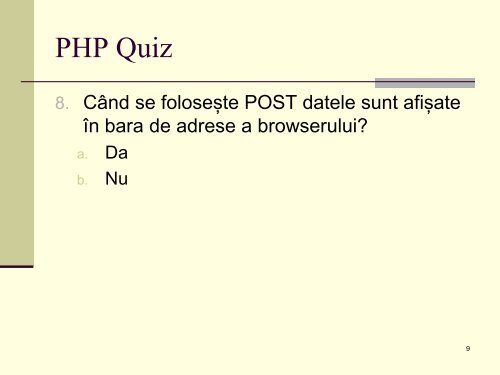 De ce PHP? - Universitatea din Oradea