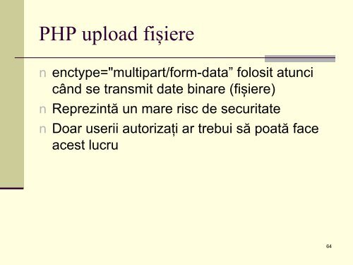 De ce PHP? - Universitatea din Oradea