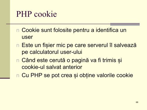 De ce PHP? - Universitatea din Oradea