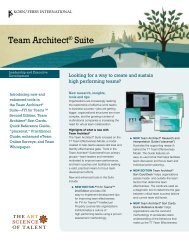 Team Architect® Suite - Korn/Ferry International