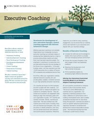 Executive Coaching - Korn/Ferry International