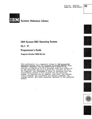 Systems Reference Library IBM System/360 - Al Kossow's Bitsavers