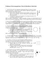 Problemes d'electromagnetisme. Física 2n Batxillerat. Selectivitat.