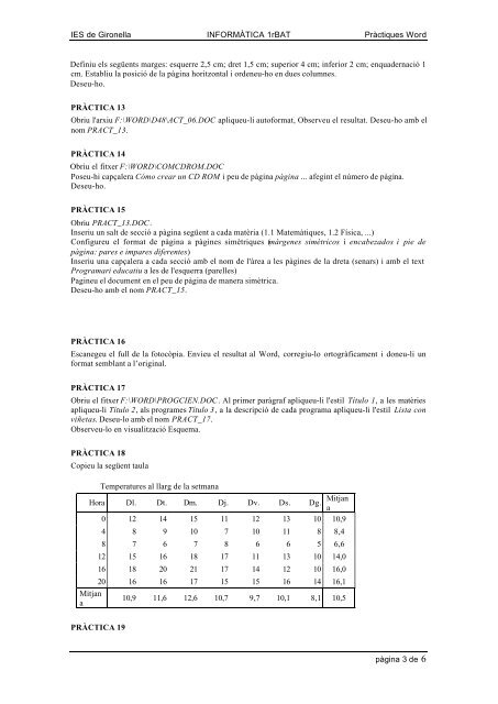 exercicis - IES Pere Fontdevila