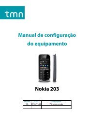 Configuração Nokia Asha 203 - TMN