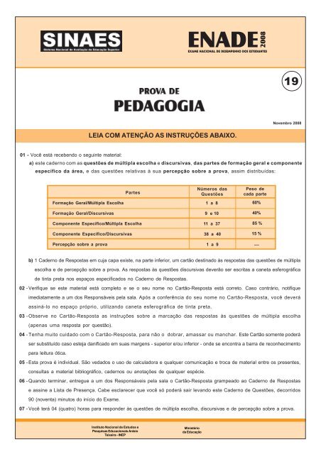 ATIVIDADE AVALIATIVA 3 - Pedagogia