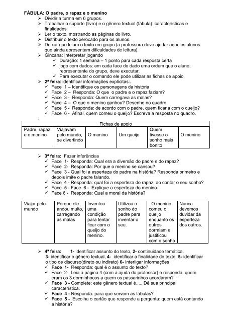 Perguntas da gincana para o 2º e 4º ano pdf