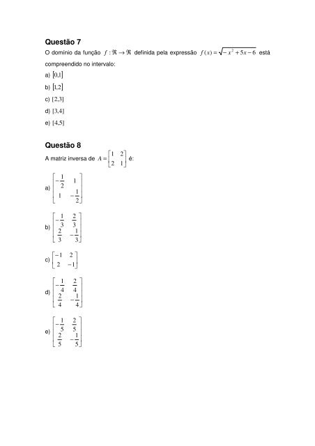 Prova de Matemática, Português e Redação - Udesc