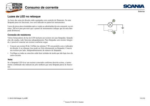 Consumo de corrente Informações gerais sobre consumo ... - Scania