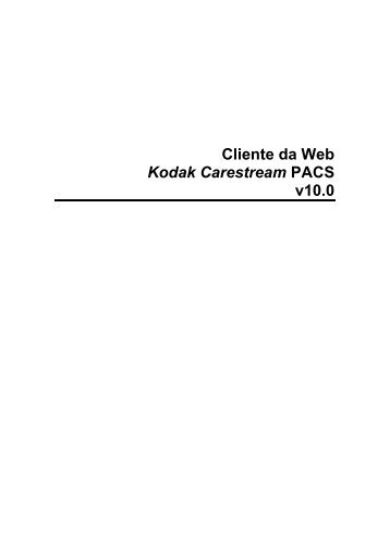 Kodak Carestream PACS Web Client v10