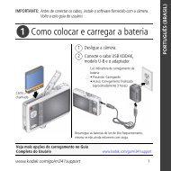 Como colocar e carregar a bateria - Kodak