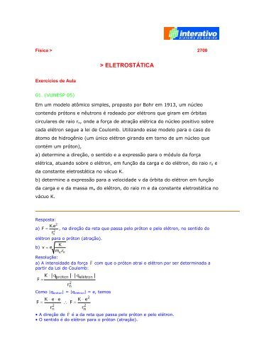 Tema 10 - Eletrostática