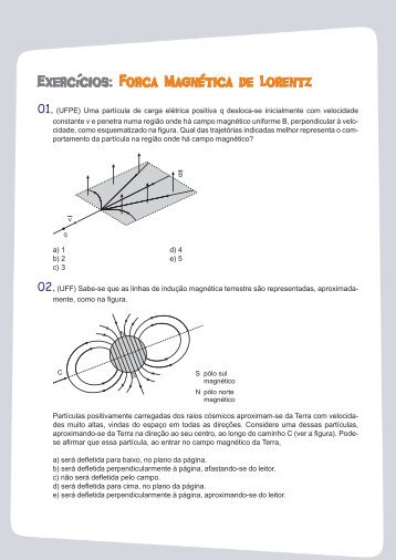 Exercícios:F orca Magnética de Lorentz - VestibularBR