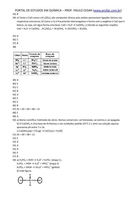 PORTAL DE ESTUDOS EM QUÍMICA – PROF. PAULO CESAR ...